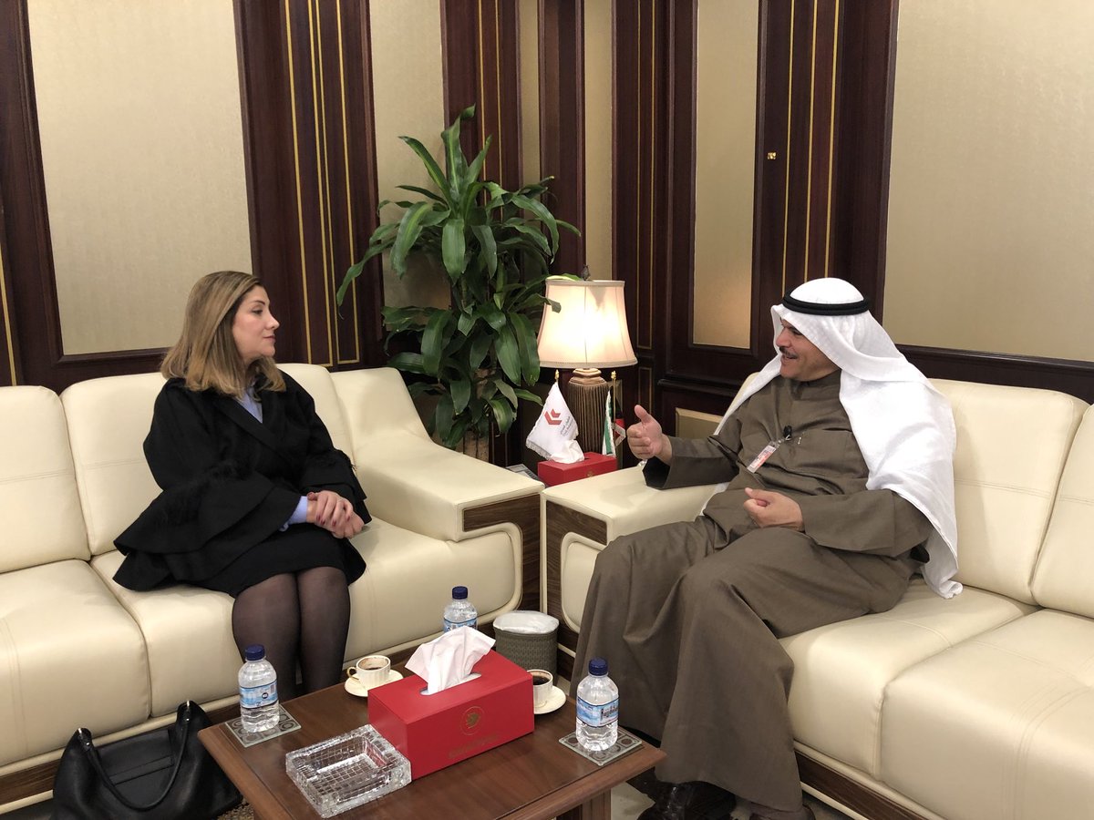 H.E President of Civil Aviation Sheikh Salman Al-Hamoud Al-sabah received in his office the United Nations High Commissioner For Refugees Affairs